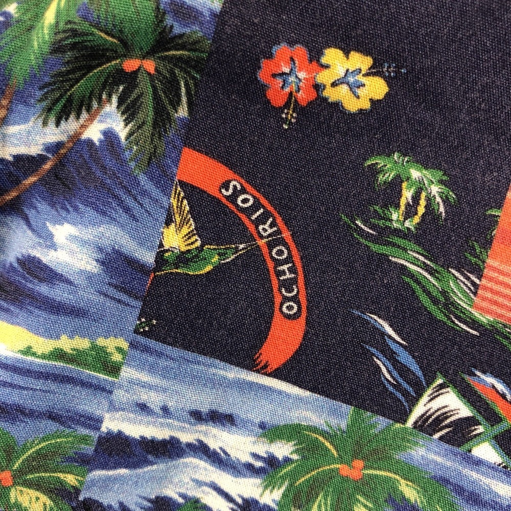 Polo Ralph Lauren Shirt MensMedium Camp Patchwork Classic Fit Loop Collar Resort - Picture 4 of 16